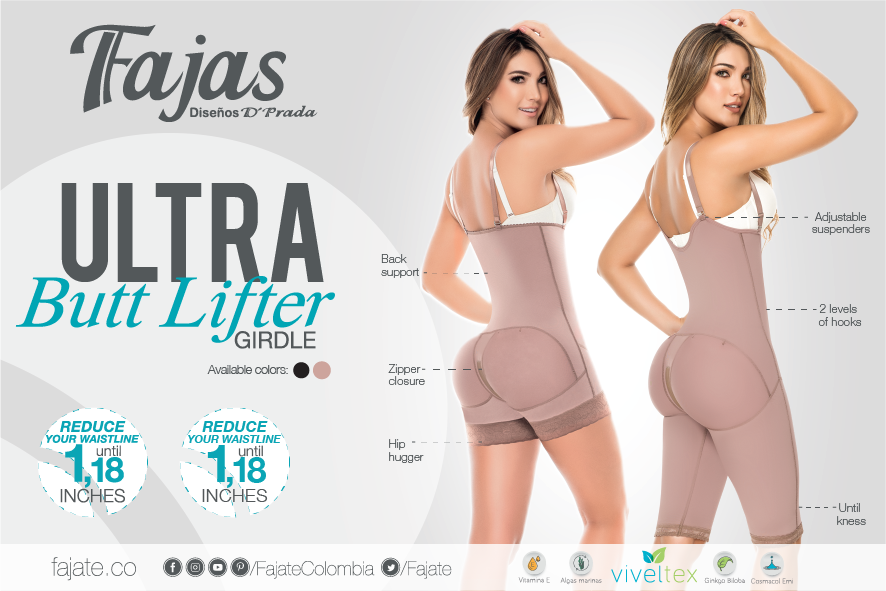 Fajas Colombianas Fajate&Short Levanta Cola Gluteos Butt-lifter Shaper  Panty High Waist Short Butt Lifter's Panties